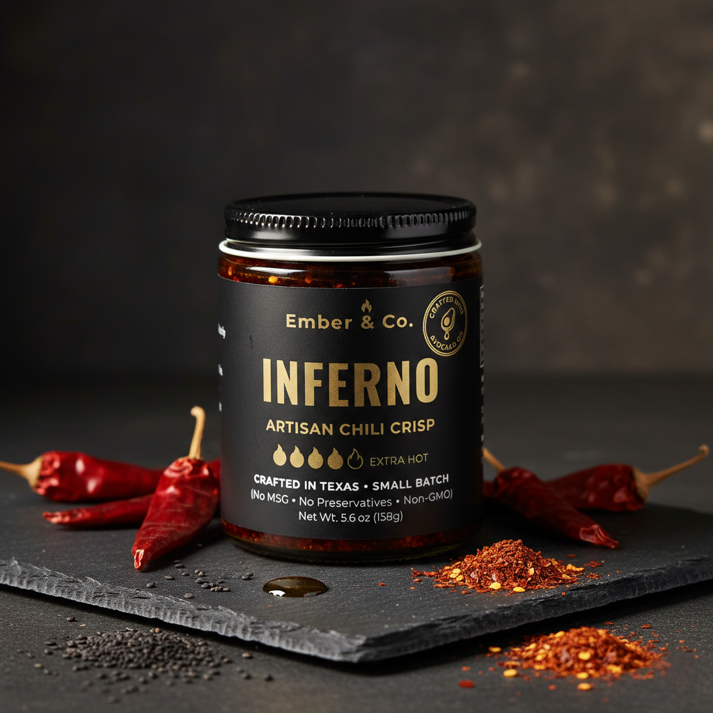 Inferno Artisan Chili Crisp – Intense Heat